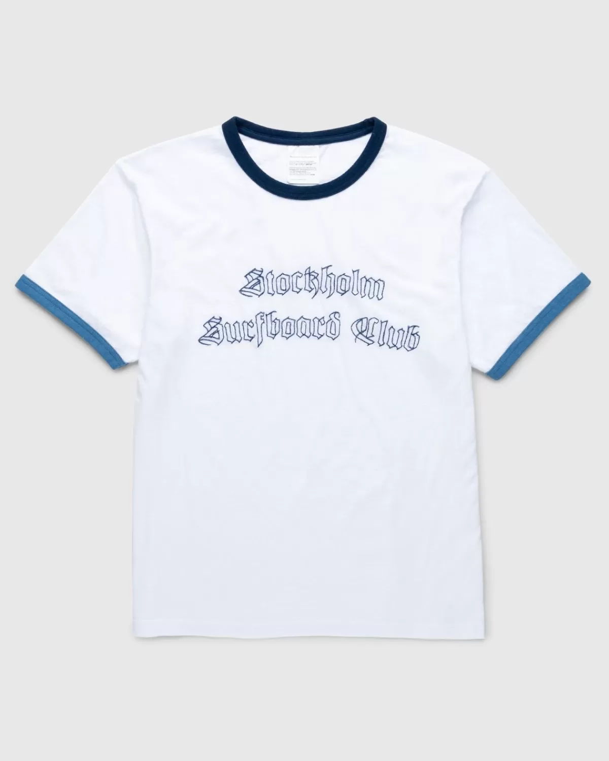 Männer Stockholm Surfboard Club Ringer-T-Shirt Weis