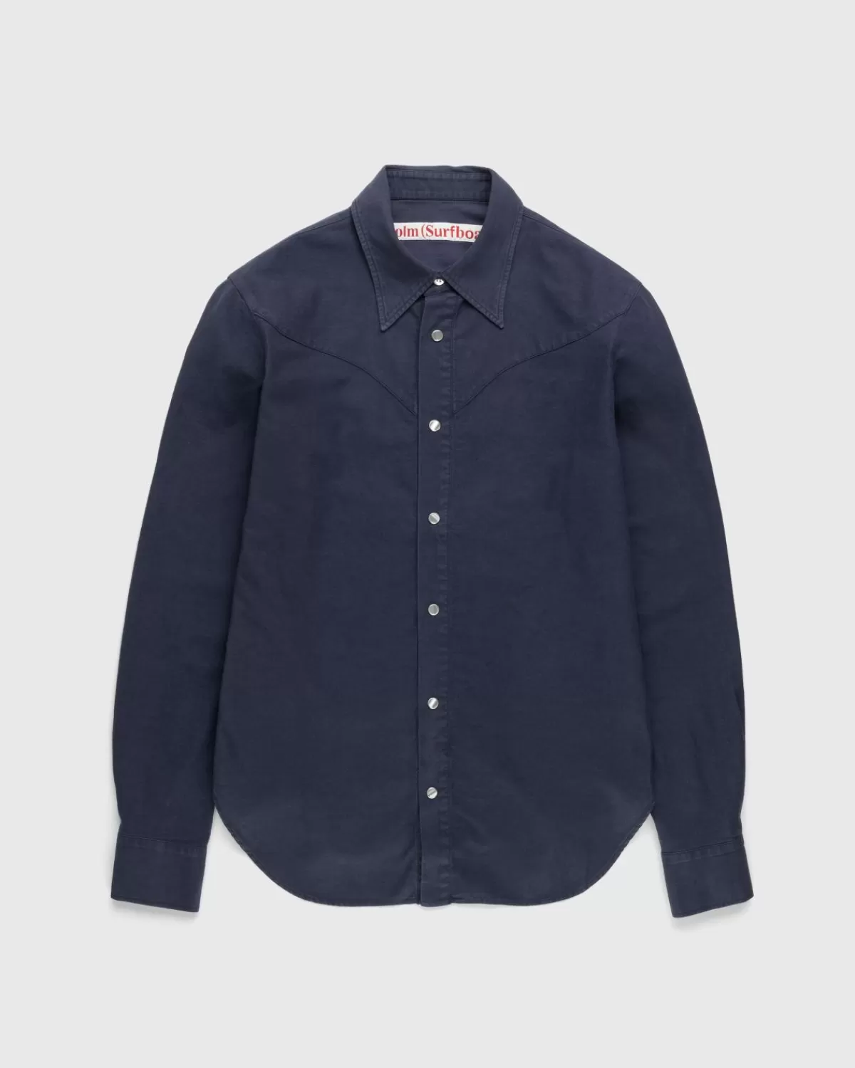 Western-Hemd Mit Knopfen, Verblasstes Marineblau>Stockholm Surfboard Club Store