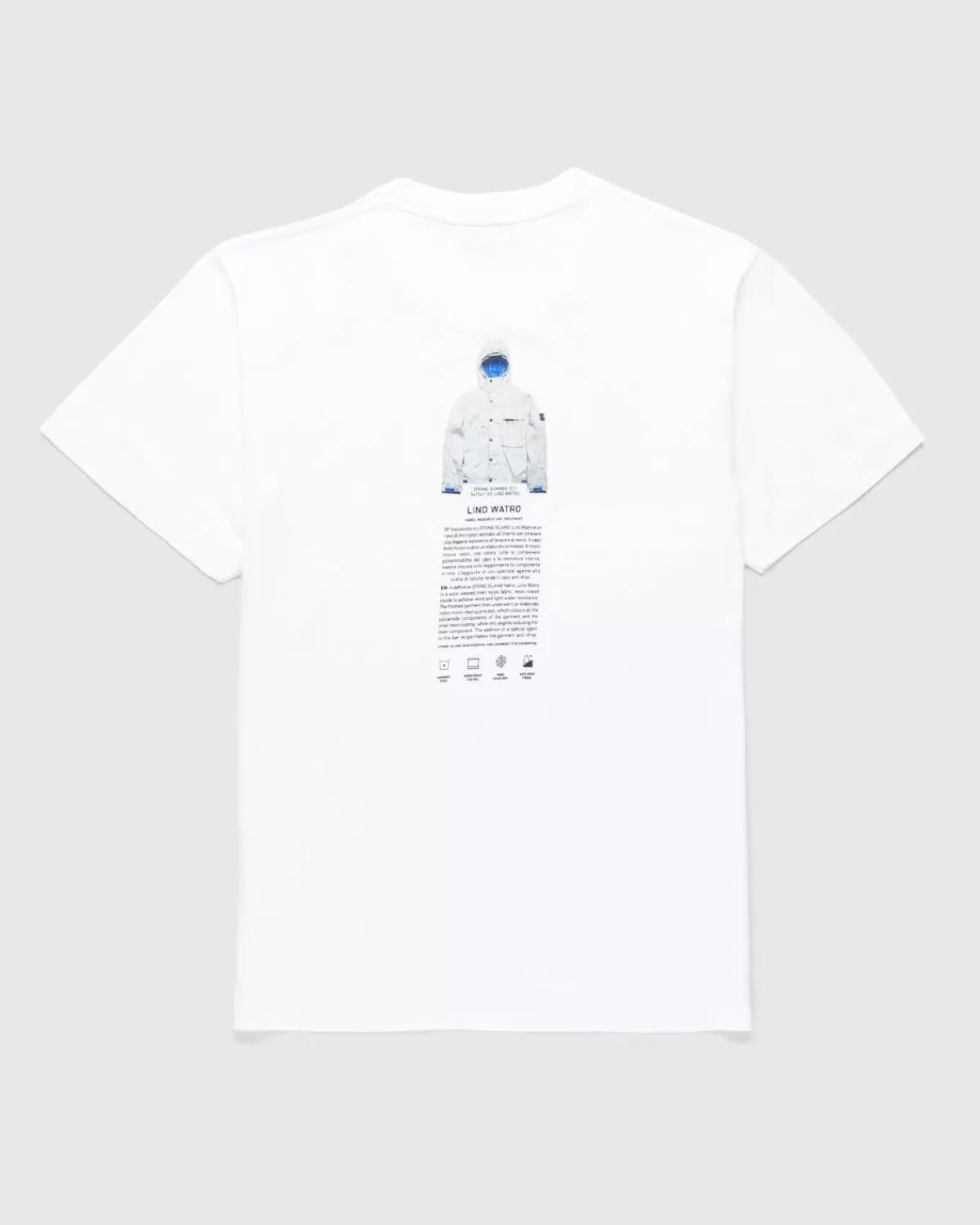 Männer Stone Island Archivio Lino Watro T-Shirt Weis