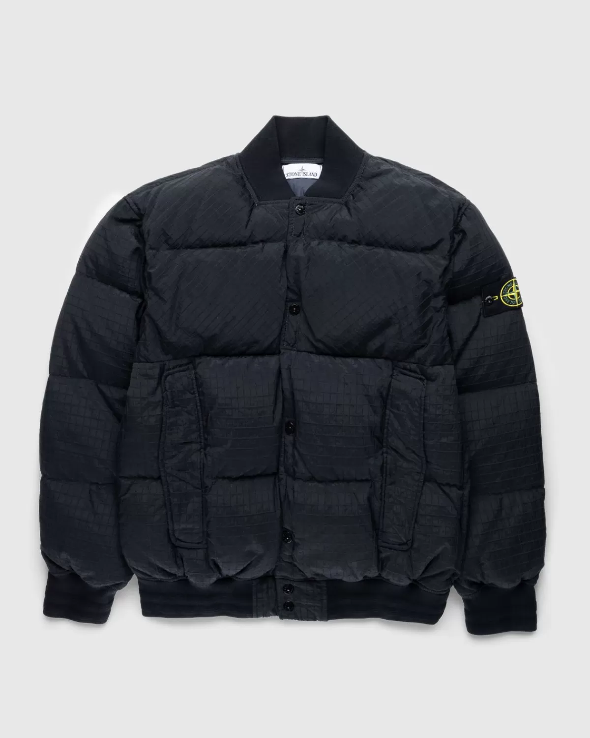 Daunenjacke Aus Ripstop-Nylon Und Metall In Schwarz>Stone Island Cheap