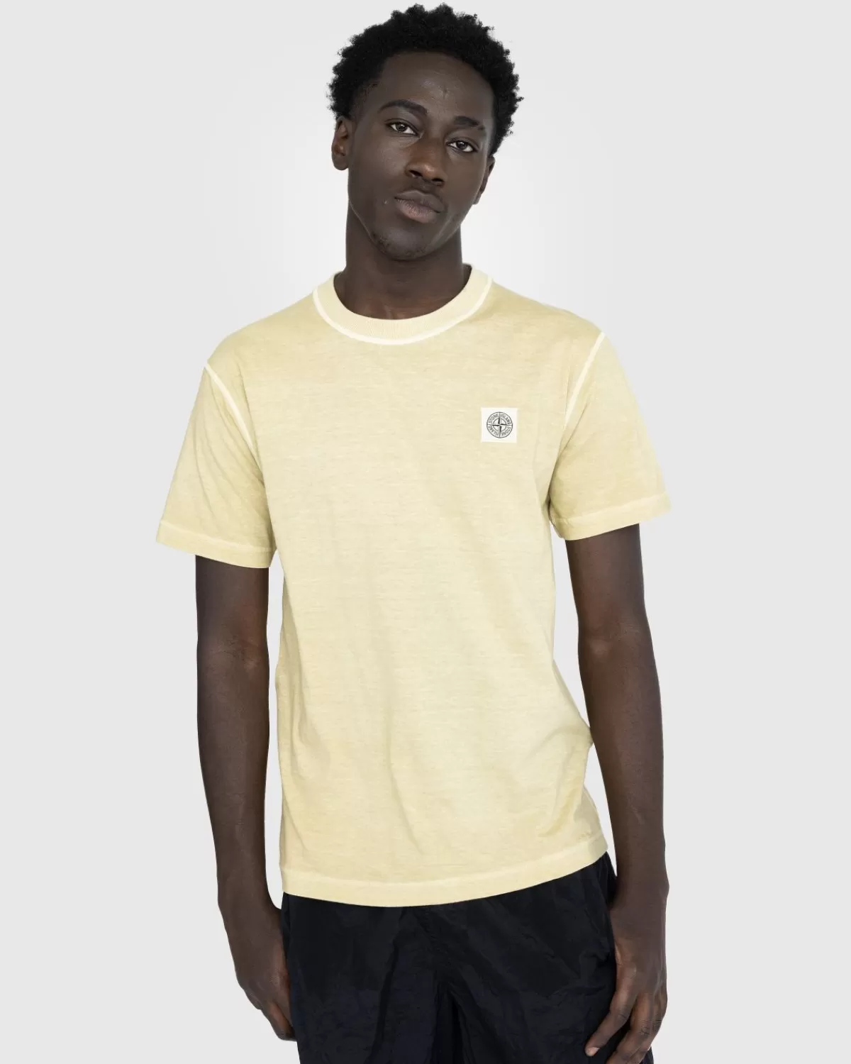 Männer Stone Island Fissato T-Shirt Naturbeige