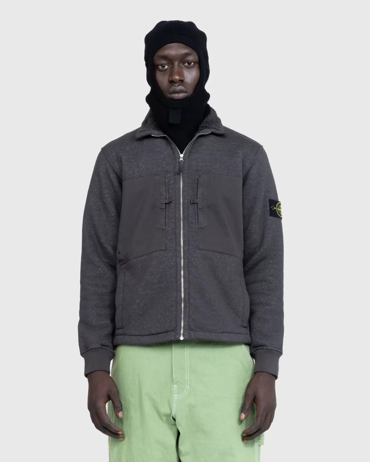 Fleecejacke Bleigrau>Stone Island Shop