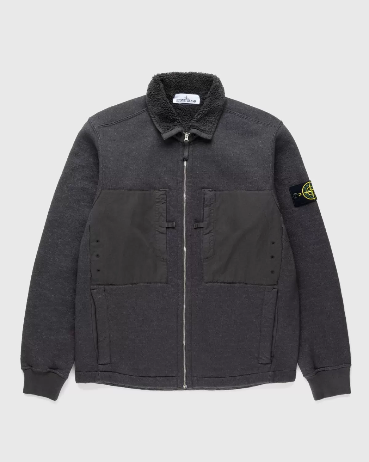 Fleecejacke Bleigrau>Stone Island Shop