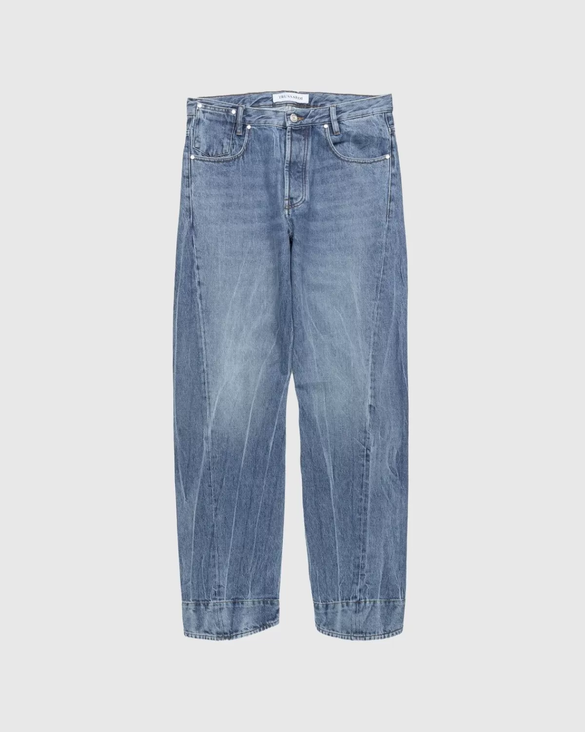 Five-Pocket-Twisted-Tapered-Jeans Blue Rigid>Trussardi Online