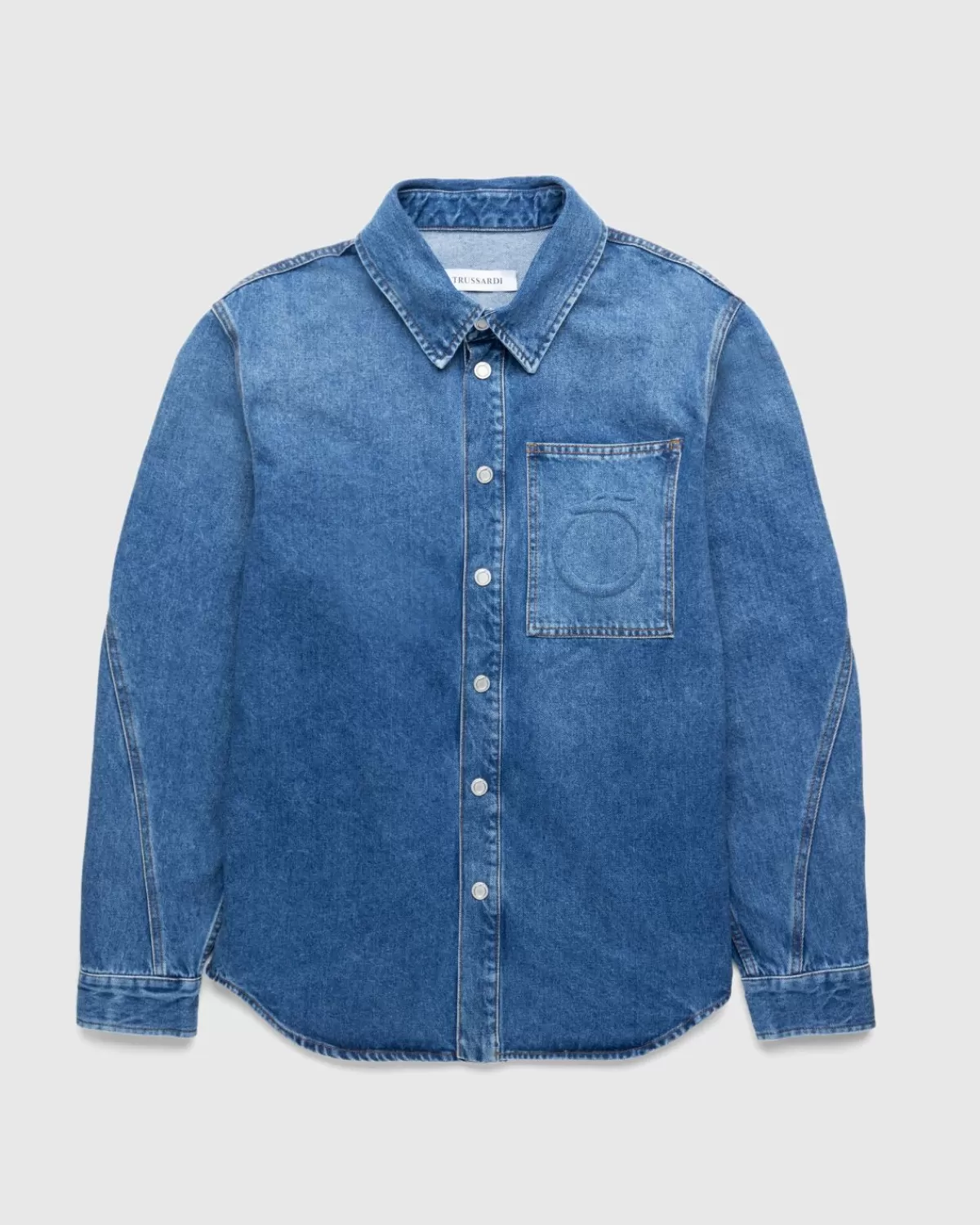 Gepragtes Jeanshemd Blau>Trussardi Store