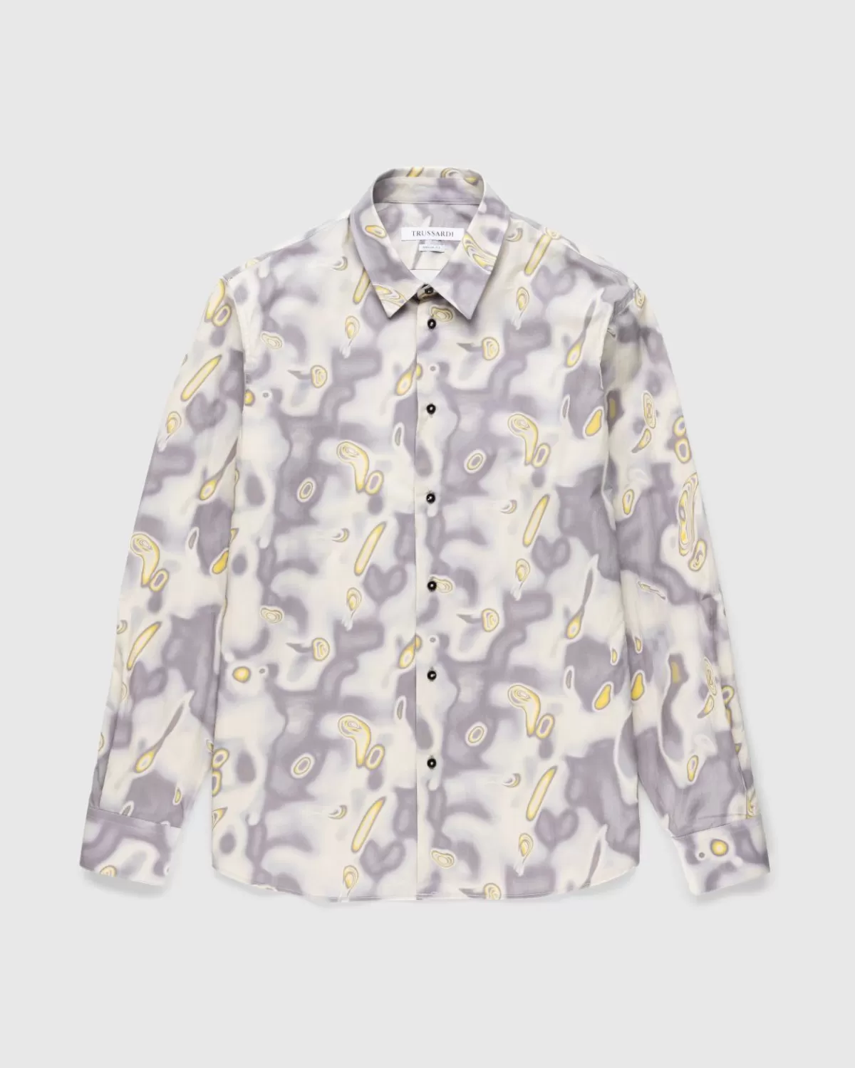 Hemd Mit Heatmap-Print Aus Baumwolle In Grau>Trussardi Online