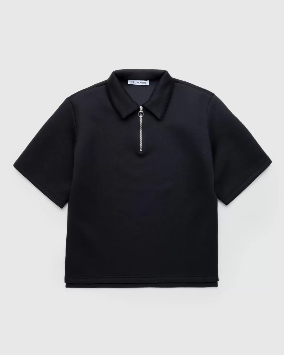 Scuba-Poloshirt Mit Viertelreisverschluss Schwarz>Trussardi Shop