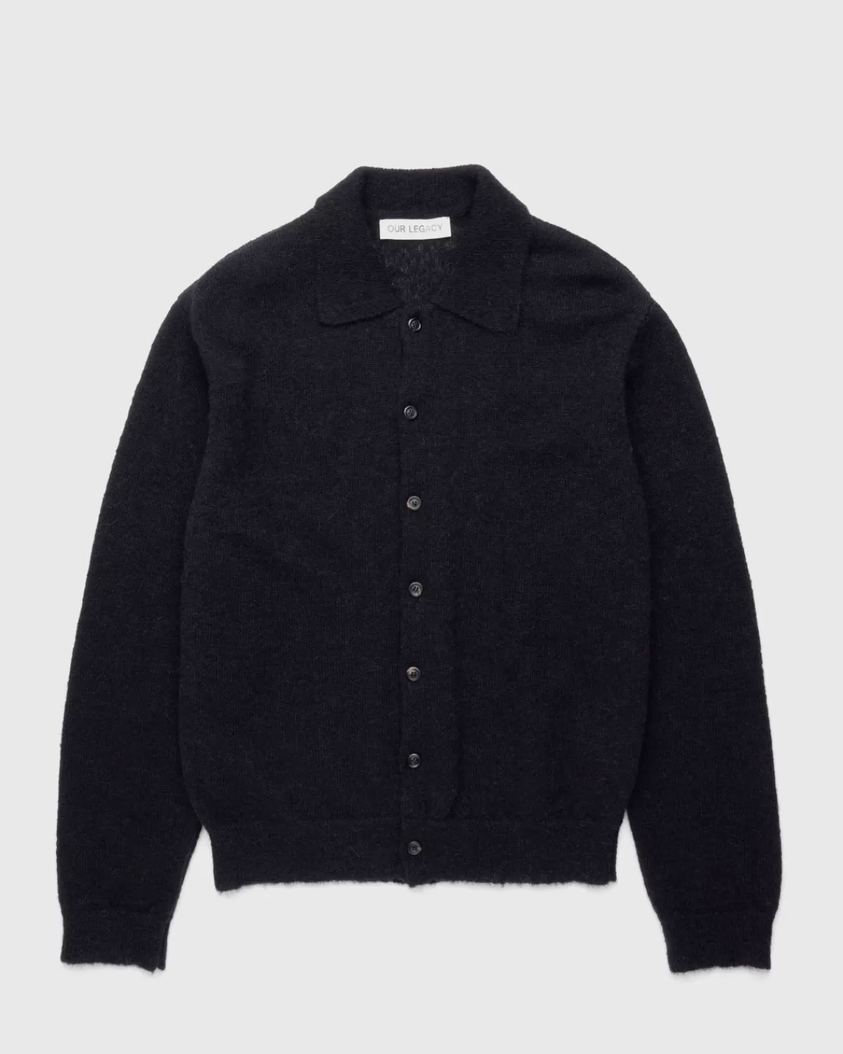 Unser Vermachtnis Evening Polo Black Fuzzy Alpaca>Our Legacy Hot