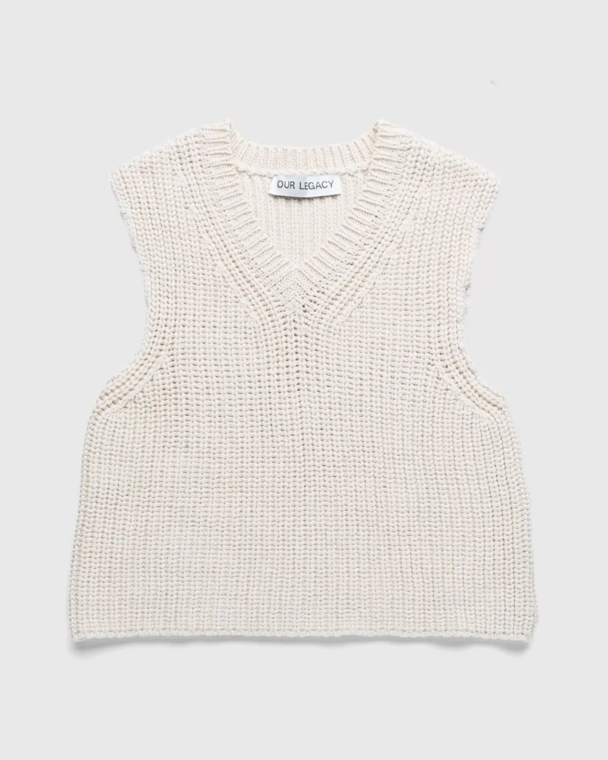 Unser Vermachtnis Intact Vest Raw White Chunky Cotton Rib>Our Legacy Online