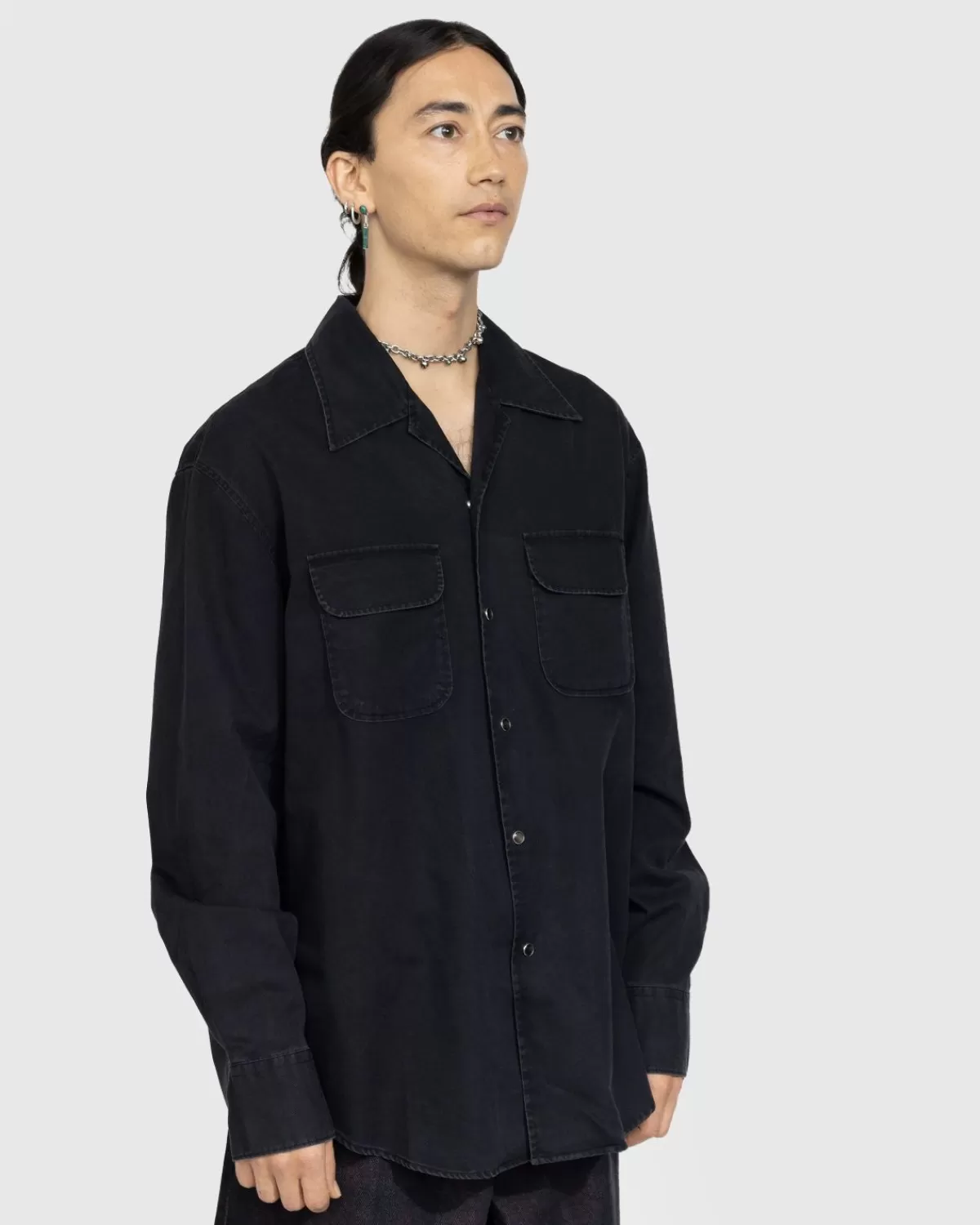 Unser Vermachtnis Poco Shirt Black Cosmic Twill>Our Legacy Shop