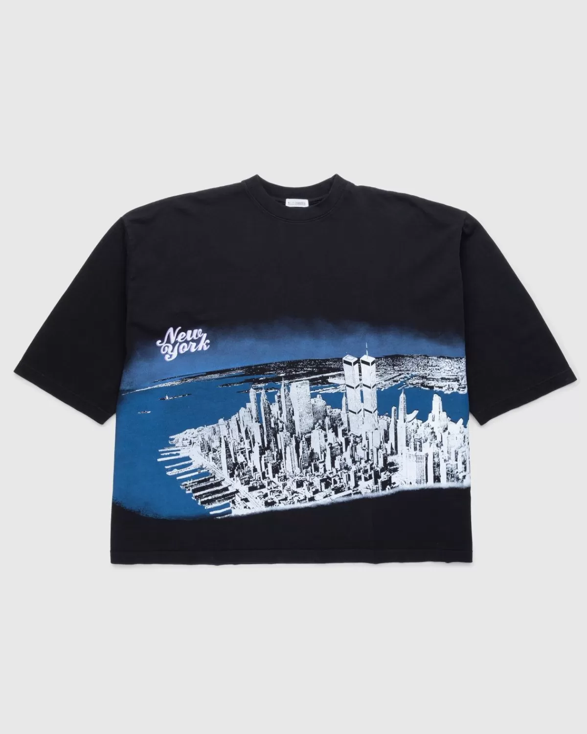 Männer Willy Chavarria New York Buffalo T-Shirt Schwarz