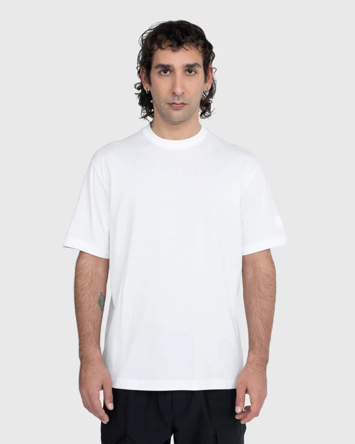 Männer Y-3 Entspanntes Kurzarm-T-Shirt Core White