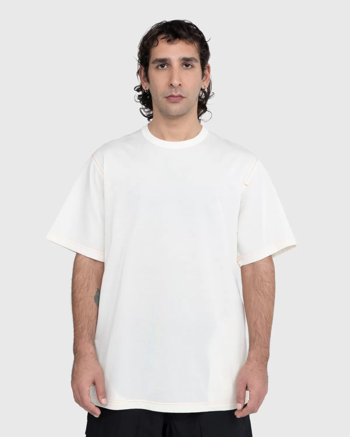 Männer Y-3 Kurzarm-T-Shirt Beige