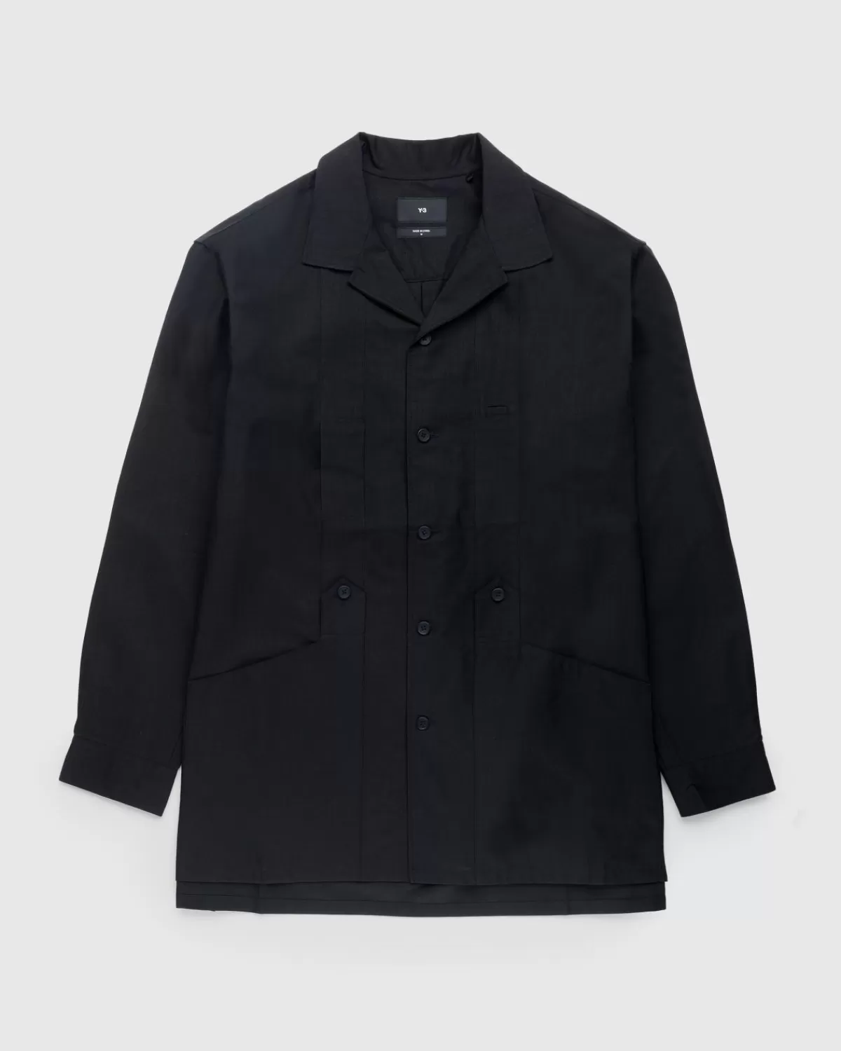 Langarm-Workwear-Hemd Schwarz>Y-3 Fashion