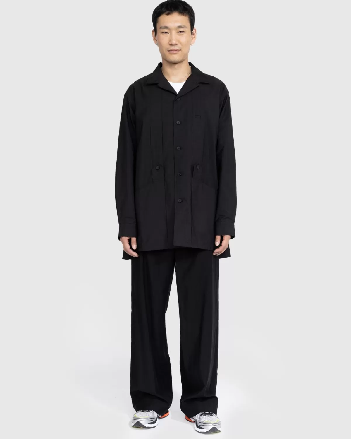 Langarm-Workwear-Hemd Schwarz>Y-3 Fashion