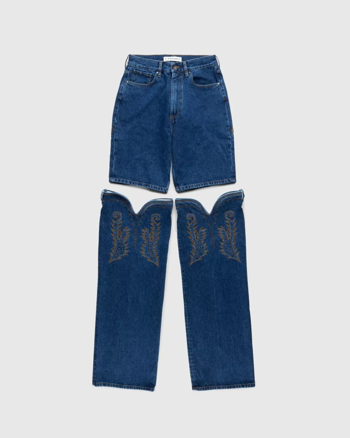 Klassische Maxi-Jeans Mit Cowboy-Manschette, Marineblau>Y/Project Cheap