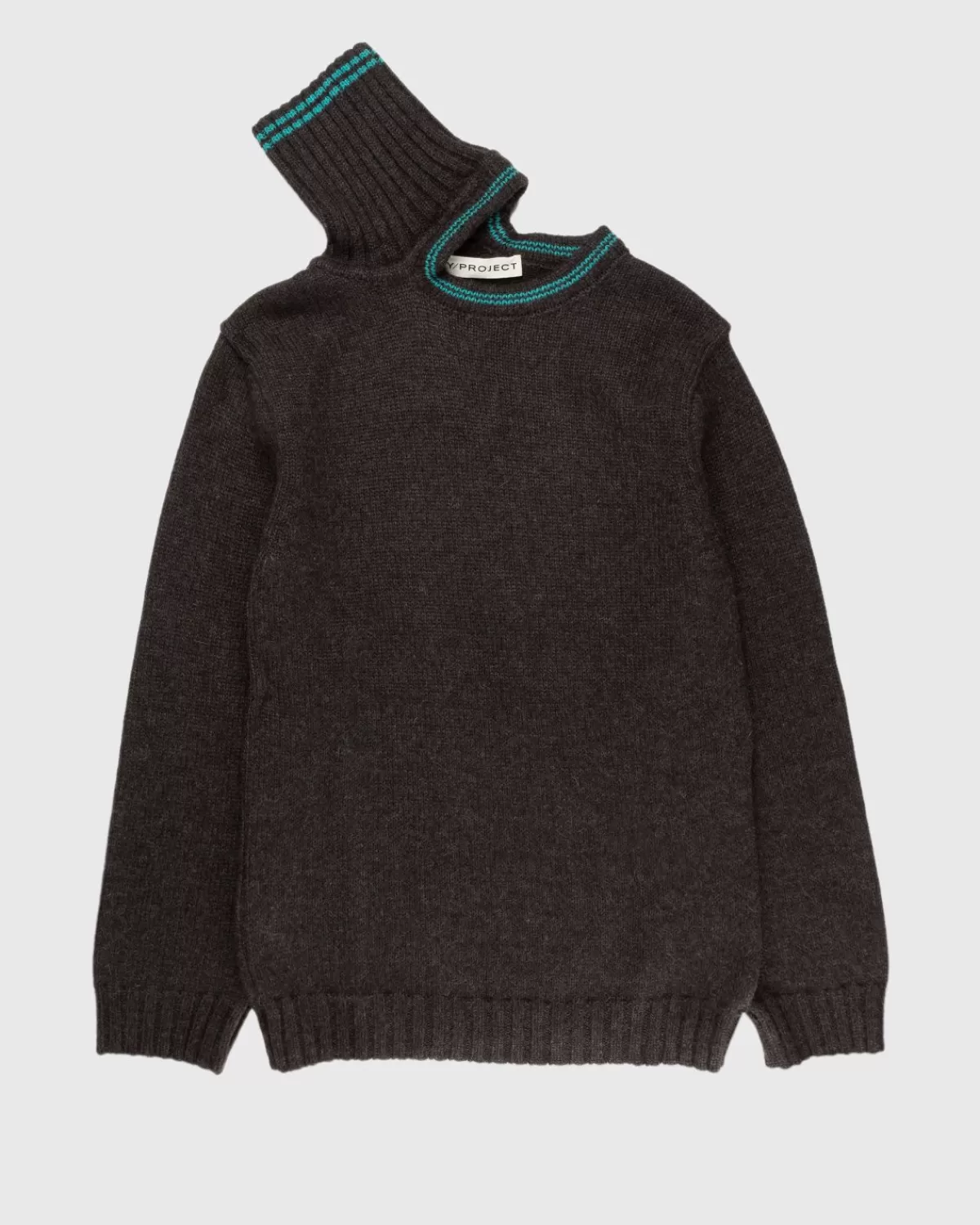 Klassischer, Doppelhalsiger, Ubergroser Pullover In Braun>Y/Project Fashion